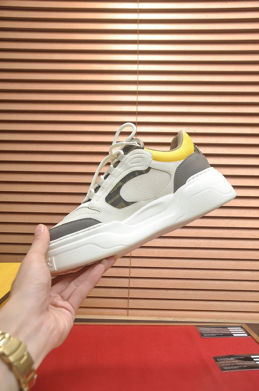 Men's shoes 💰600💶 [Fendi] The latest casual sports shoes 🔥 Many 💑 stars have the same style FD match. The original version is a one-to-one replica. Designer Kim Jones's first fendi match and Donkey brand Trainer basketball sneakers. Material: Original silk mesh. Lining: Breathable mesh. Packaging: Original 1:1 matching high-end packaging. Size: 38-45 (45 is custom-made and cannot be returned or exchanged)
